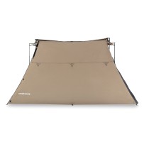 Paroi latérale trapézoïdale Batwing Rhino Rack : auvent raid rob
